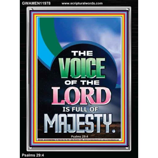 THE VOICE OF THE LORD IS FULL OF MAJESTY  Scriptural Décor Portrait  GWAMEN11978  
