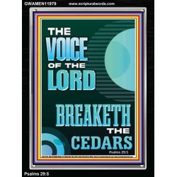THE VOICE OF THE LORD BREAKETH THE CEDARS  Scriptural Décor Portrait  GWAMEN11979  "25x33"