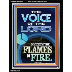 THE VOICE OF THE LORD DIVIDETH THE FLAMES OF FIRE  Christian Portrait Art  GWAMEN11980  "25x33"