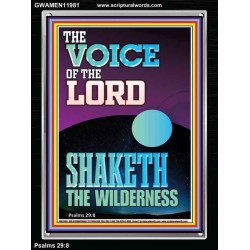 THE VOICE OF THE LORD SHAKETH THE WILDERNESS  Christian Portrait Art  GWAMEN11981  "25x33"