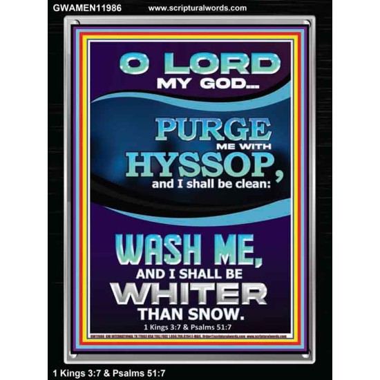 PURGE ME WITH HYSSOP  Portrait Scripture   GWAMEN11986  