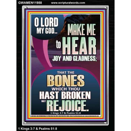 MAKE ME TO HEAR JOY AND GLADNESS  Scripture Portrait Signs  GWAMEN11988  