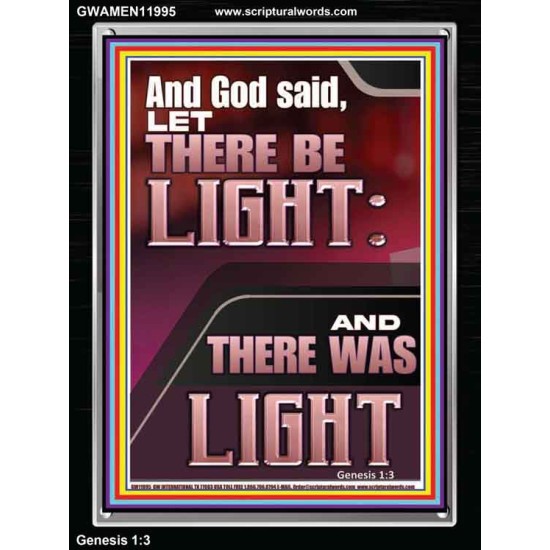 AND GOD SAID LET THERE BE LIGHT  Christian Quotes Portrait  GWAMEN11995  