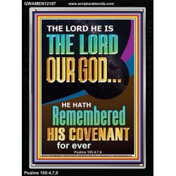 HE HATH REMEMBERED HIS COVENANT FOR EVER  Modern Christian Wall Décor  GWAMEN12187  "25x33"