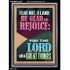 FEAR NOT O LAND THE LORD WILL DO GREAT THINGS  Christian Paintings Portrait  GWAMEN12198  