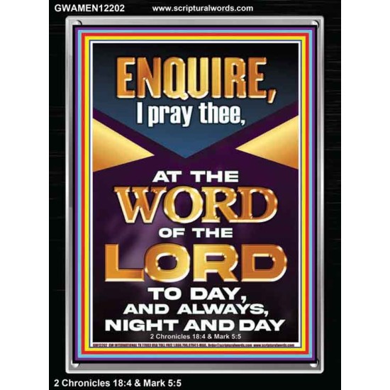 MEDITATE THE WORD OF THE LORD DAY AND NIGHT  Contemporary Christian Wall Art Portrait  GWAMEN12202  