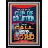 TAKE THE CUP OF SALVATION AND CALL UPON THE NAME OF THE LORD  Scripture Art Portrait  GWAMEN12203  "25x33"