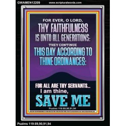 ACCORDING TO THINE ORDINANCES I AM THINE SAVE ME  Bible Verse Portrait  GWAMEN12209  