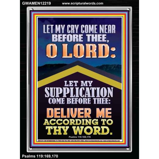 LET MY SUPPLICATION COME BEFORE THEE O LORD  Unique Power Bible Picture  GWAMEN12219  