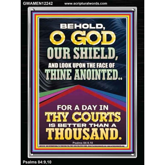 LOOK UPON THE FACE OF THINE ANOINTED O GOD  Contemporary Christian Wall Art  GWAMEN12242  