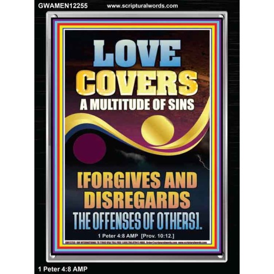 LOVE COVERS A MULTITUDE OF SINS  Christian Art Portrait  GWAMEN12255  