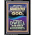 RATHER BE A DOORKEEPER IN THE HOUSE OF GOD THAN IN THE TENTS OF WICKEDNESS  Scripture Wall Art  GWAMEN12283  "25x33"