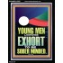 YOUNG MEN BE SOBERLY MINDED  Scriptural Wall Art  GWAMEN12285  "25x33"