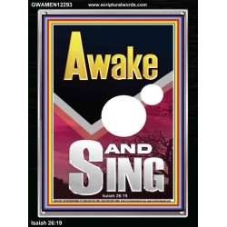 AWAKE AND SING  Bible Verse Portrait  GWAMEN12293  "25x33"