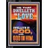 HE THAT DWELLETH IN LOVE DWELLETH IN GOD  Wall Décor  GWAMEN12300  "25x33"