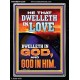 HE THAT DWELLETH IN LOVE DWELLETH IN GOD  Wall Décor  GWAMEN12300  