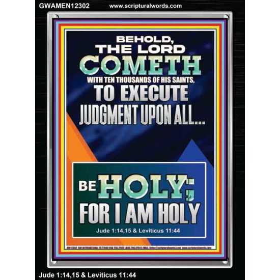 THE LORD COMETH TO EXECUTE JUDGMENT UPON ALL  Large Wall Accents & Wall Portrait  GWAMEN12302  