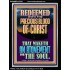 REDEEMED WITH THE PRECIOUS BLOOD OF CHRIST  Custom Wall Décor  GWAMEN12334  "25x33"