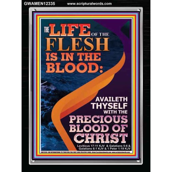 AVAILETH THYSELF WITH THE PRECIOUS BLOOD OF CHRIST  Custom Art and Wall Décor  GWAMEN12335  