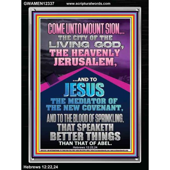 MOUNT SION THE HEAVENLY JERUSALEM  Unique Bible Verse Portrait  GWAMEN12337  