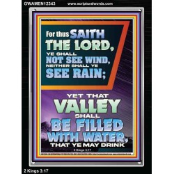 YOUR VALLEY SHALL BE FILLED WITH WATER  Custom Inspiration Bible Verse Portrait  GWAMEN12343  "25x33"