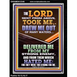 THE LORD DREW ME OUT OF MANY WATERS  New Wall Décor  GWAMEN12346  "25x33"