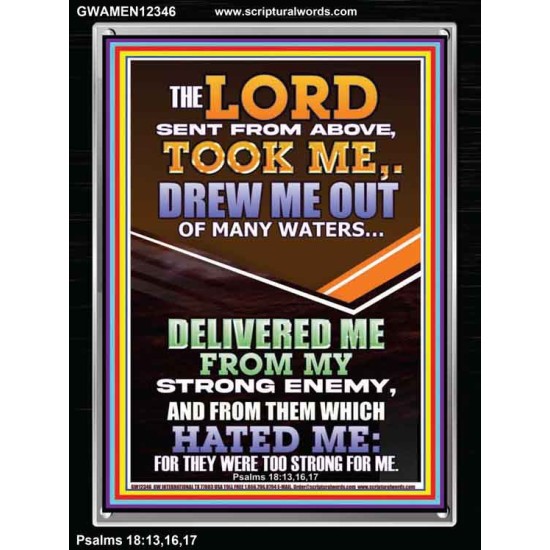 THE LORD DREW ME OUT OF MANY WATERS  New Wall Décor  GWAMEN12346  