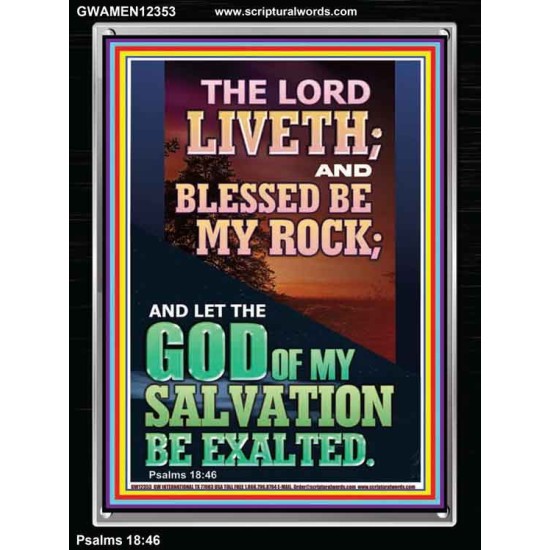 BLESSED BE MY ROCK GOD OF MY SALVATION  Bible Verse for Home Portrait  GWAMEN12353  