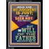 I SEEK NOT MINE OWN WILL BUT THE WILL OF THE FATHER  Inspirational Bible Verse Portrait  GWAMEN12385  "25x33"