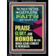 GENUINE FAITH WILL RESULT IN PRAISE GLORY AND HONOR FOR YOU  Unique Power Bible Portrait  GWAMEN12427  
