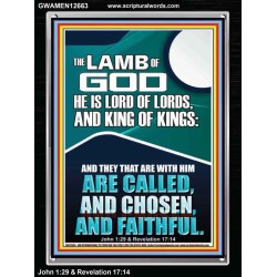 THE LAMB OF GOD LORD OF LORDS KING OF KINGS  Unique Power Bible Portrait  GWAMEN12663  "25x33"