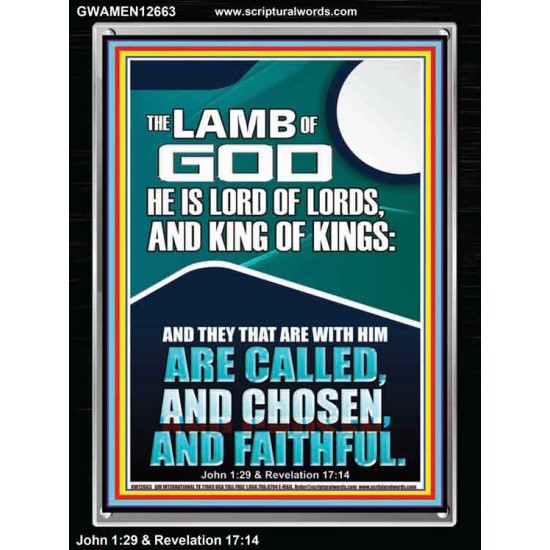 THE LAMB OF GOD LORD OF LORDS KING OF KINGS  Unique Power Bible Portrait  GWAMEN12663  