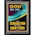 GOD IS IN THE GENERATION OF THE RIGHTEOUS  Ultimate Inspirational Wall Art  Portrait  GWAMEN12679  "25x33"