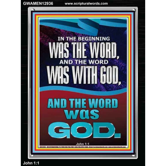 IN THE BEGINNING WAS THE WORD AND THE WORD WAS WITH GOD  Unique Power Bible Portrait  GWAMEN12936  