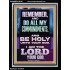 DO ALL MY COMMANDMENTS AND BE HOLY  Christian Portrait Art  GWAMEN13010  "25x33"