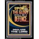 THE GLORY OF GOD SHALL BE THY DEFENCE  Bible Verse Portrait  GWAMEN13013  