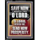 O LORD SAVE AND PLEASE SEND NOW PROSPERITY  Contemporary Christian Wall Art Portrait  GWAMEN13047  