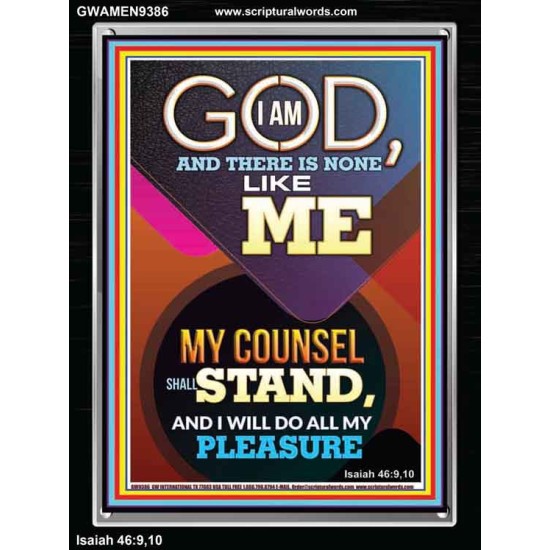 MY COUNSEL SHALL STAND  Ultimate Inspirational Wall Art Portrait  GWAMEN9386  