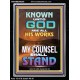 KNOWN UNTO GOD ARE ALL HIS WORKS  Unique Power Bible Portrait  GWAMEN9388  