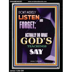 DO WHAT GOD'S TEACHINGS SAY  Children Room Portrait  GWAMEN9393  "25x33"