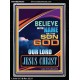 BELIEVE ON THE NAME OF THE SON OF GOD JESUS CHRIST  Ultimate Inspirational Wall Art Portrait  GWAMEN9395  