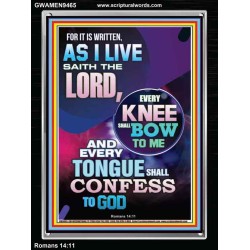 IN JESUS NAME EVERY KNEE SHALL BOW  Unique Scriptural Portrait  GWAMEN9465  "25x33"