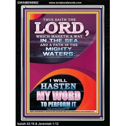 A WAY IN THE SEA AND PATH IN MIGHTY WATERS  Unique Power Bible Portrait  GWAMEN9992  