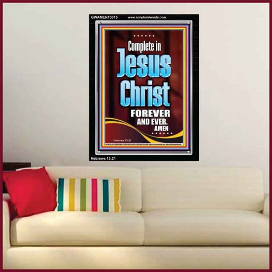 COMPLETE IN JESUS CHRIST FOREVER  Children Room Portrait  GWAMEN10015  