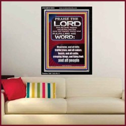 PRAISE HIM - STORMY WIND FULFILLING HIS WORD  Business Motivation Décor Picture  GWAMEN10053  "25x33"