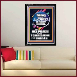SING UNTO THE LORD A NEW SONG  Biblical Art & Décor Picture  GWAMEN10056  "25x33"