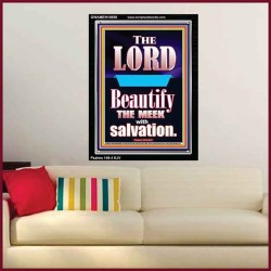 THE MEEK IS BEAUTIFY WITH SALVATION  Scriptural Prints  GWAMEN10058  "25x33"