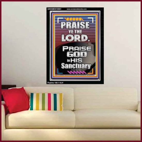 PRAISE GOD IN HIS SANCTUARY  Art & Wall Décor  GWAMEN10061  