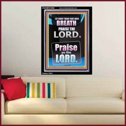 LET EVERY THING THAT HATH BREATH PRAISE THE LORD  Large Portrait Scripture Wall Art  GWAMEN10066  "25x33"