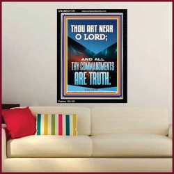 O LORD ALL THY COMMANDMENTS ARE TRUTH  Christian Quotes Portrait  GWAMEN11781  "25x33"